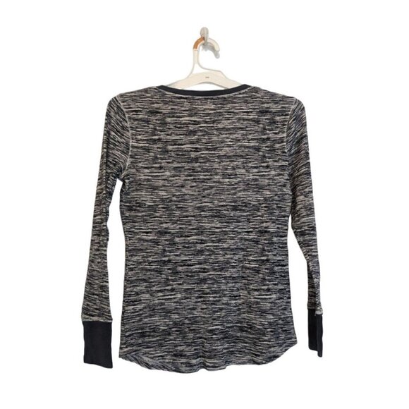 Victoria's Secret Women's Long Sleeve Henley Top Heather Blue Grey Small - Picture 3 of 5